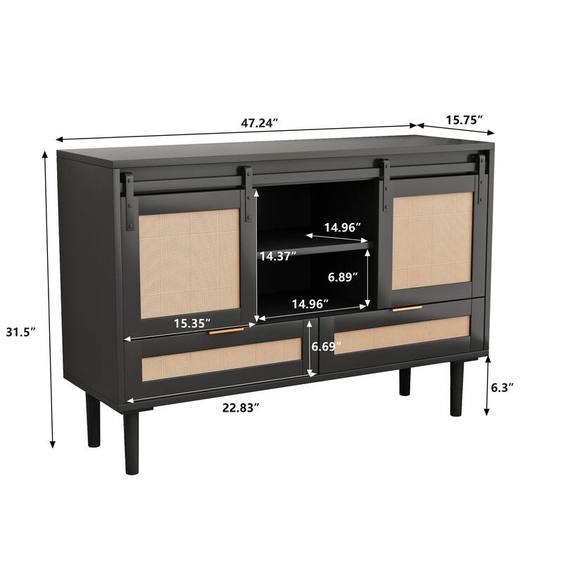 47.24 "Sliding Barn Door Storage Bed Bath & Beyond 39167266